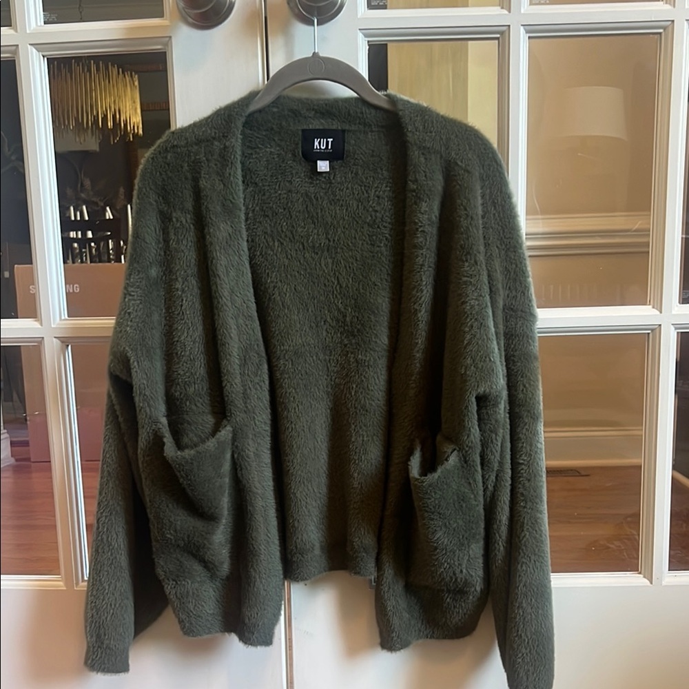 Kut from the Kloth Green Cardigan Sweater